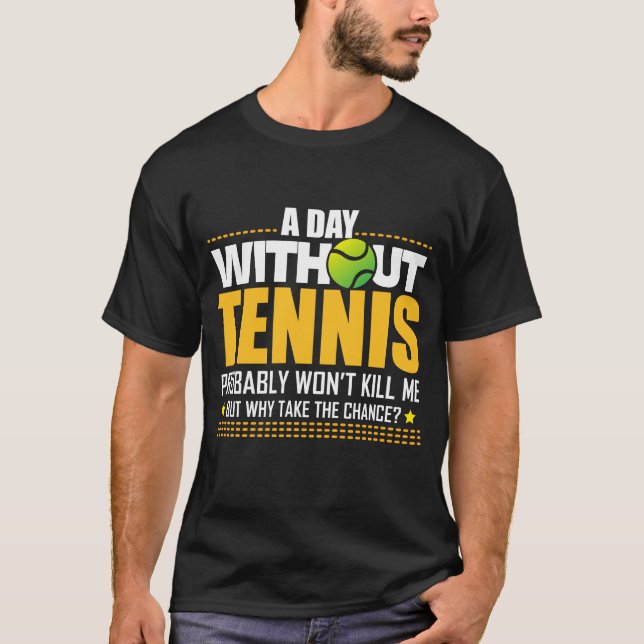 Idé för tennisälskaregåva - tennisordstäv t shirt (Framsida)
