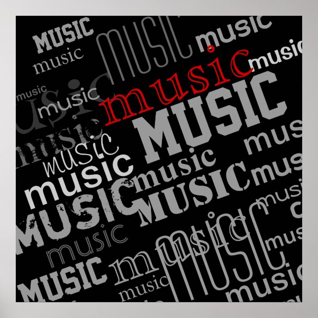 idé om typografisk musikdekoder poster (Framsidan)
