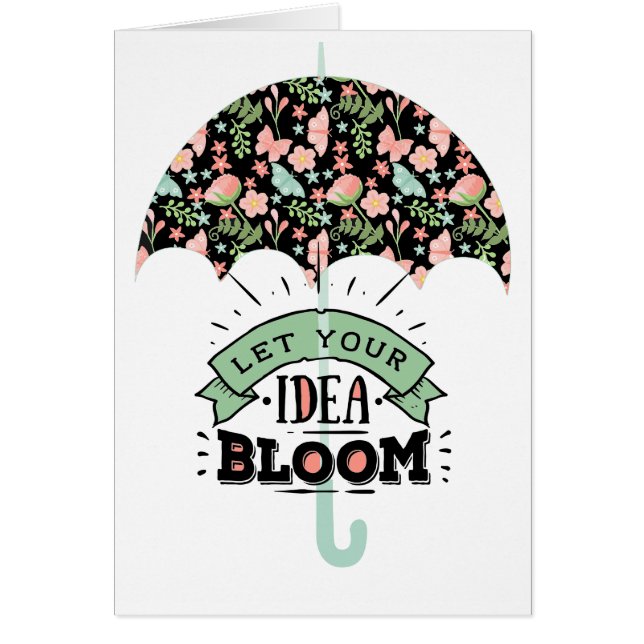Idea Bloom Umbrella Hälsningskort (Framsidan)