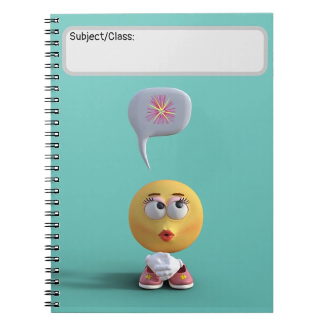"Idea Emoji" (Teal) bärbar dator Anteckningsbok (Framsidan)