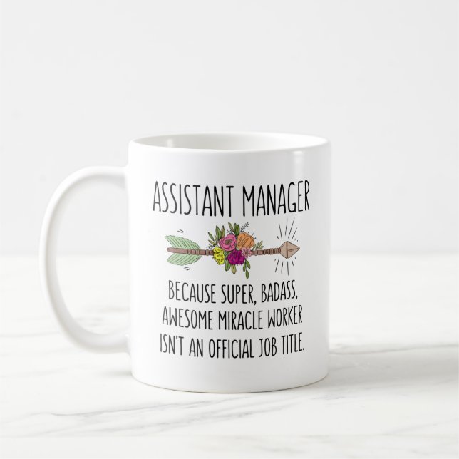 Idea för gåva till assistentchef kaffemugg (Vänster)