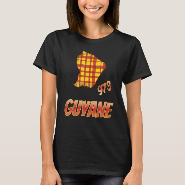idea for Guyanese Madras map of Guyana T Shirt (Framsida)