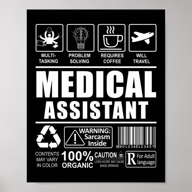 Idea för medicinska assistenter för CMA-varning Poster (Framsidan)