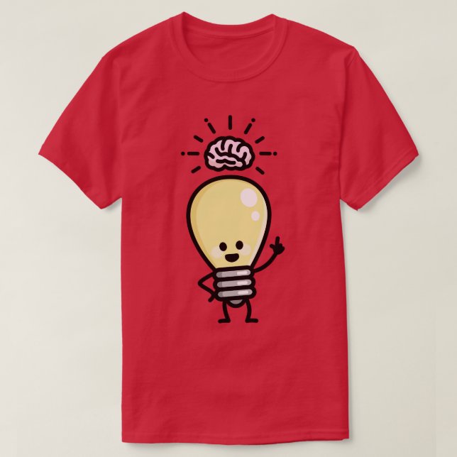 Idea-kreativets geniala glödlampor kreativitet t shirt (Design framsida)