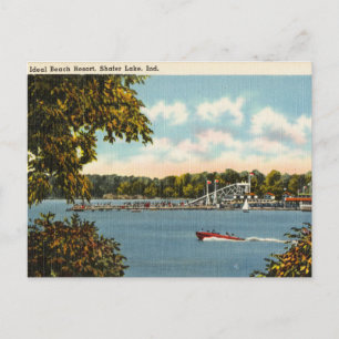 Ideal Beach Resort, Shafer Sjö, Indiana Vykort