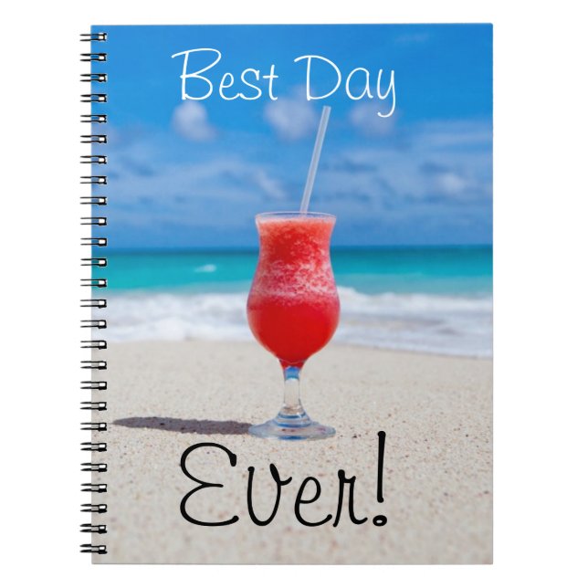 Ideal Beach Vacation Anteckningsbok Med Spiral (Framsidan)