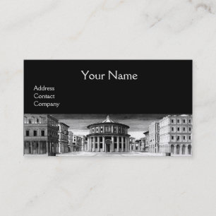 IDEAL CITY,Renaissance Architecture,Black White Visitkort