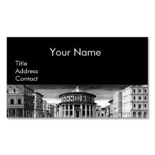 IDEAL CITY,Renaissance Architecture Black White Visitkortmagnet