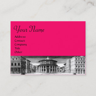 IDEAL CITY,rosa,fuchsia Visitkort