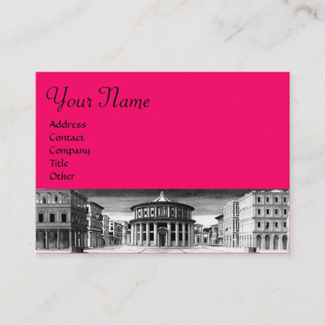 IDEAL CITY,rosa,fuchsia Visitkort (Framsida)
