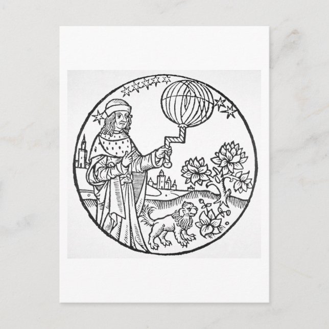 Ideal Porträtt of Aristoteles (384-322 BC), kopia  Vykort (Framsida)