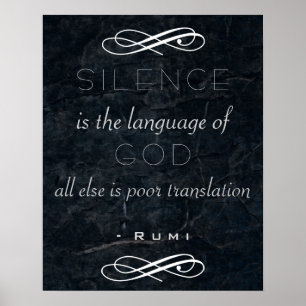 Idécitat om Gud av Rumi Poster