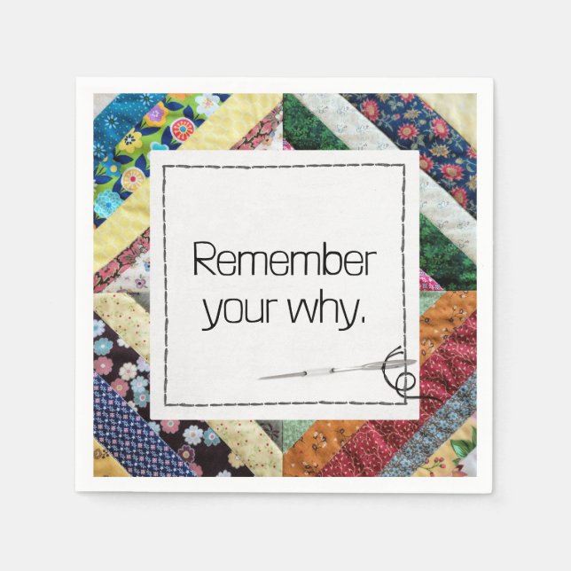 Idécitat på en handgjord citat pappersservett (Framsidan)