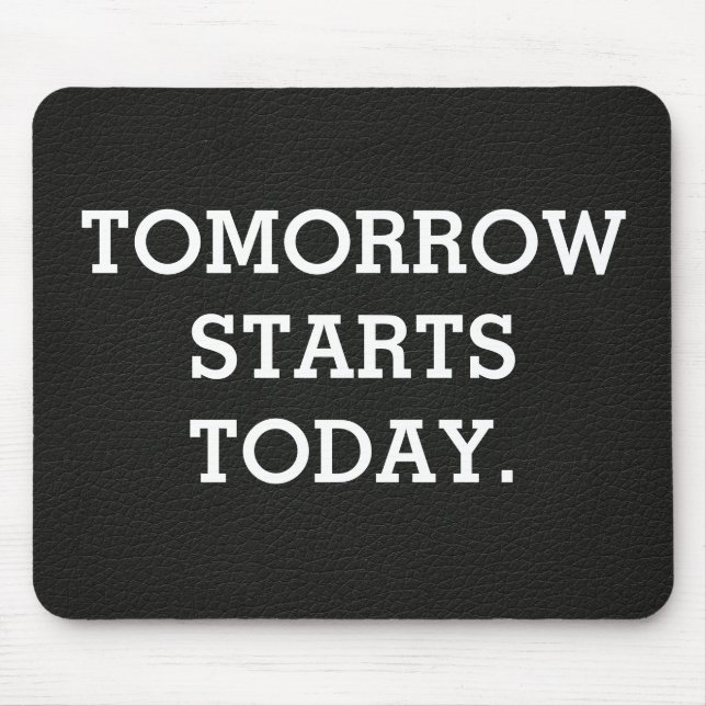 Idécitat på läder struktur musmatta (Framsidan)