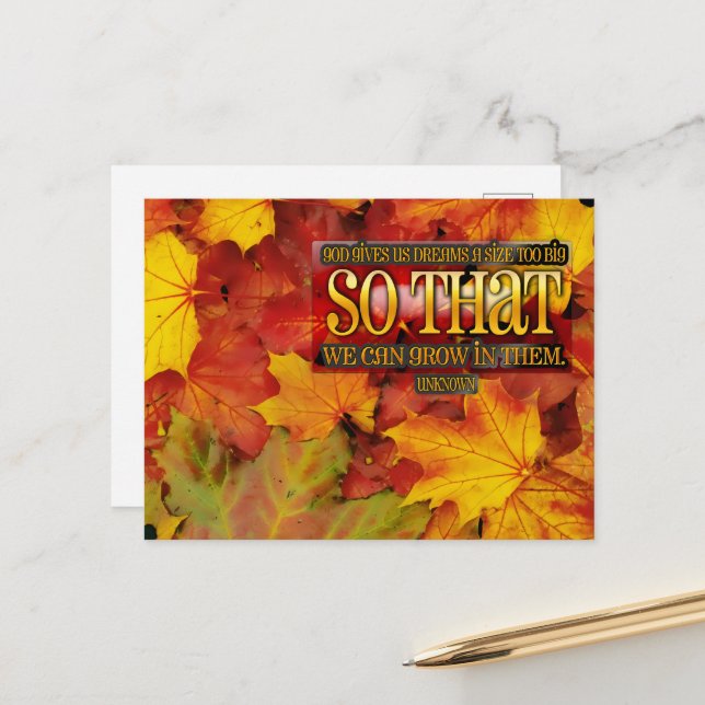 Idécitatet "Tillväxt i drömmar" Vykort (Fram/Back In Situ)