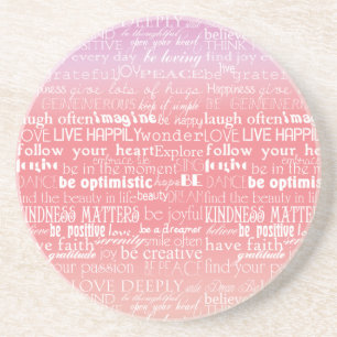 Idécitationstecken Peach Rosa Ombre Underlägg