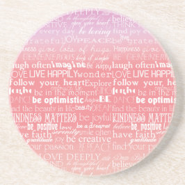 Idécitattecken Peach Rosa Ombre Underlägg