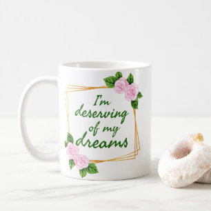 Idédesign för starka människor som har drömmar kaffemugg
