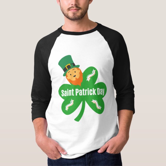 Idée cadeau saint patrick, Irish day, trefle T Shirt (Framsida)