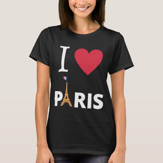 Idée Cadeau Voyage: I Love Paris, Psg, France T Shirt (Framsida)