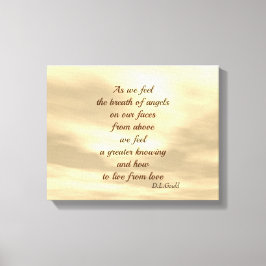 Idéell Angel-välsignelse av dikt art canvas
