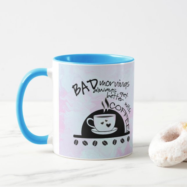Idéella marcher bättre med kaffe mugg (Med munk)