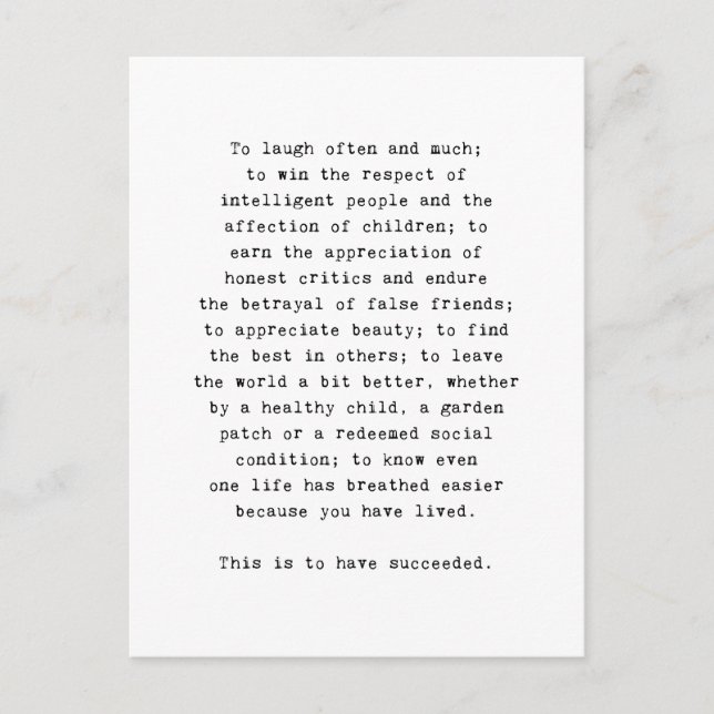 Idéella vykort, inspirerande citat vykort (Framsida)