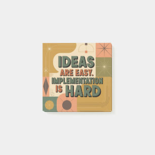 Idéer Är Lätta. Genomförande Är Svårt Post-it Block