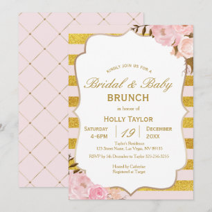 Idéer för kombinerad babyvisning och Möhippa Inbjudningar