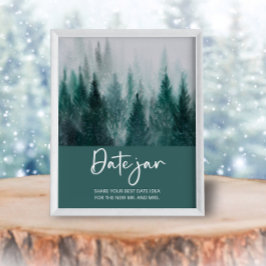 Idéer för skogsdejting. Bröllopsspel i datuminspir Poster