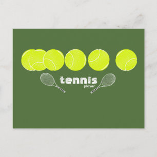 idéer för tennis Player Vykort
