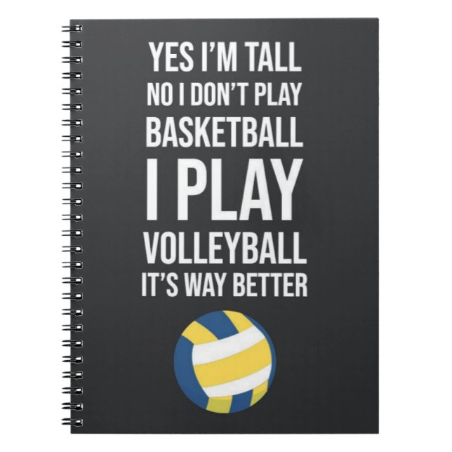 Idéer för Volleyball Team-presenter för hennes spe Anteckningsbok (Framsidan)