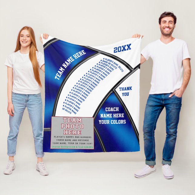 Idéer för volleybolllagledaregåva, foto, fleecefilt (På plats)