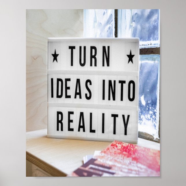 Idéer i verkligheten Motivation Poster (Framsidan)