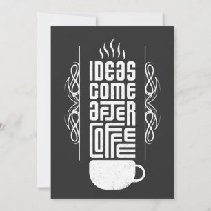 Idéer Kom After Coffee, Trendig Typography, No 2/2 Julkort