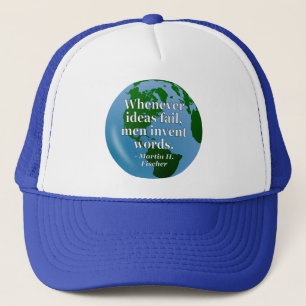 Idéer misslyckas ord-offert. Globe Keps