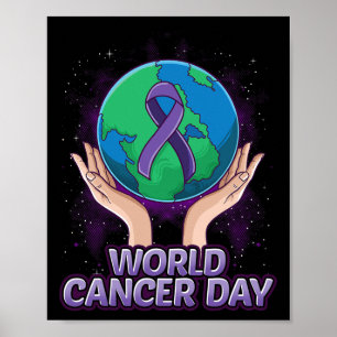 Idéer om ökad medvetenhet om cancerdagen i världen poster