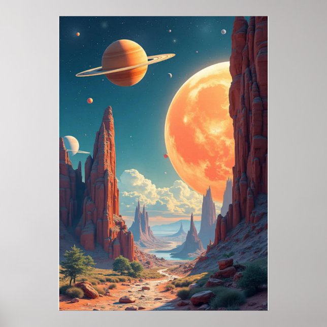 Idéer om utrymmesutskrifter och fantasifulla utrym poster (Framsidan)