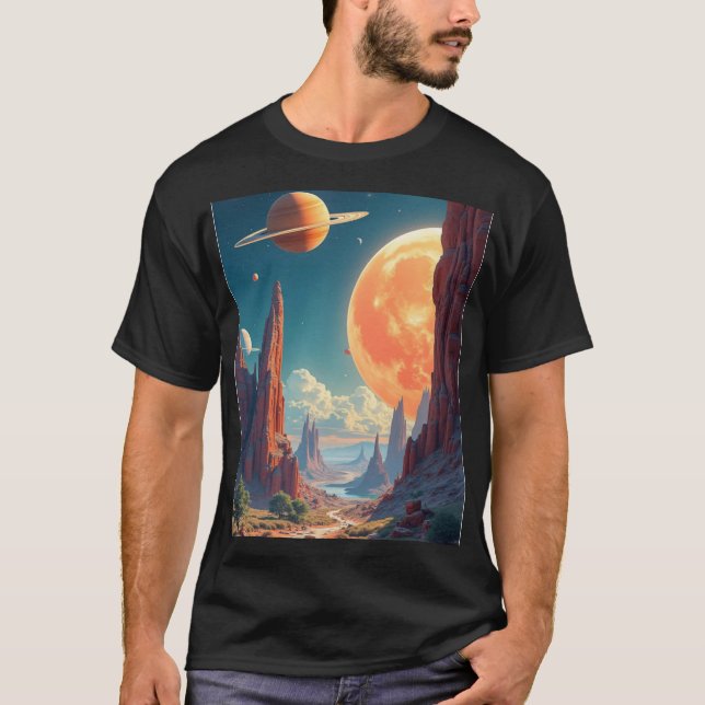 Idéer om utrymmesutskrifter och fantasifulla utrym t shirt (Framsida)
