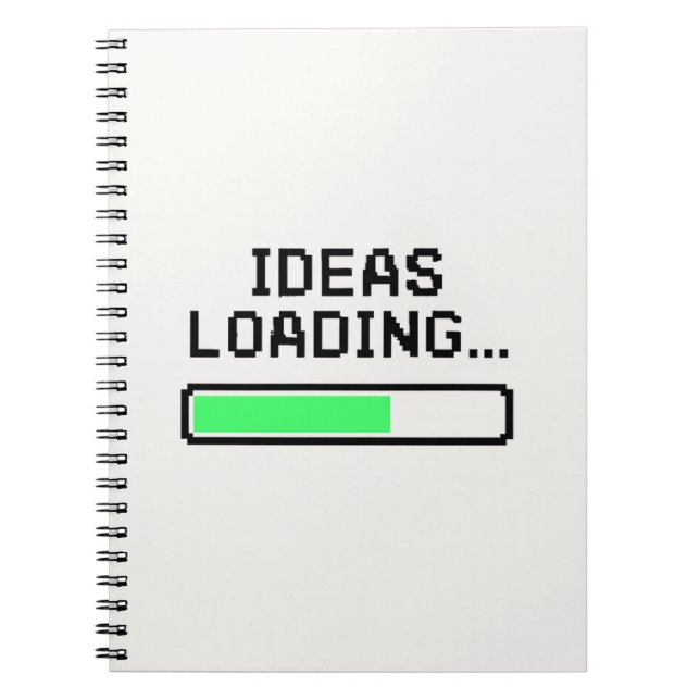 Idéer som läses in.. - Progress Pub Tech Design Anteckningsbok (Framsidan)