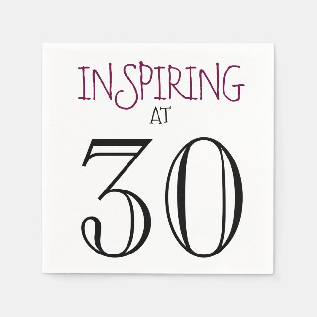 Idéer vid 30 firande Födelsedagsfest Pappersservett (Framsidan)