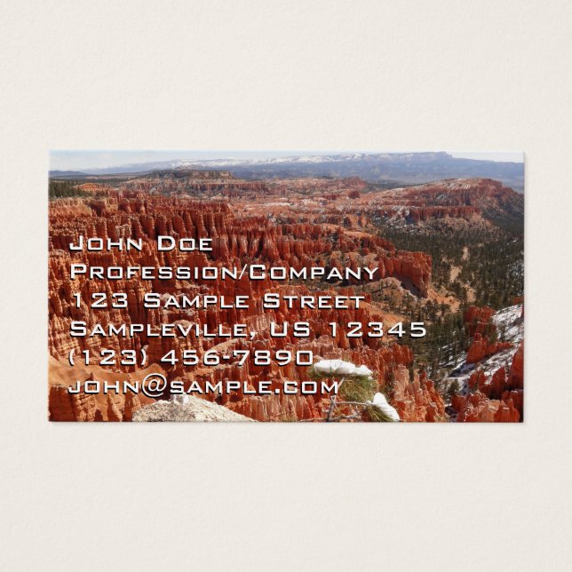 Idéer vid Bryce Canyon I Visitkort (Framsidan)