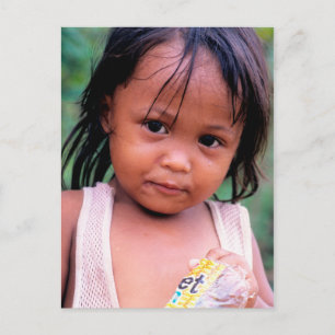 Idéer. Young Filippino dam. Vykort