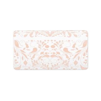 Idéerande chokladbrun damm adressetikett