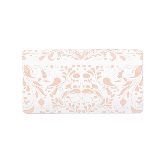 Idéerande chokladbrun damm adressetikett (Framsidan)