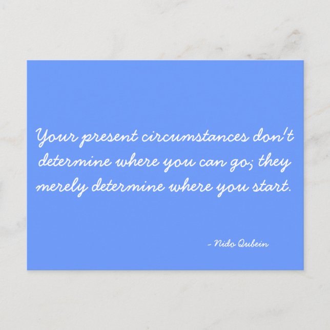 Idéerande vykort som citerar Nido Qubein (Framsida)