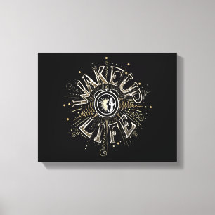 Idéillustration av den inspirerande WAKE UP 4 LIFE Canvastryck