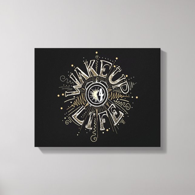 Idéillustration av den inspirerande WAKE UP 4 LIFE Canvastryck (Framsida)