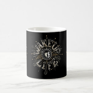 Idéillustration av den inspirerande WAKE UP 4 LIFE Kaffemugg