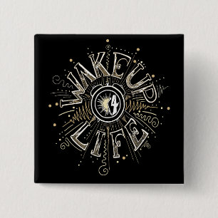 Idéillustration av den inspirerande WAKE UP 4 LIFE Knapp